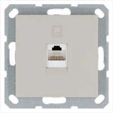 Изображение Интернет-розетка RJ45 с накладкой, цвет тауп